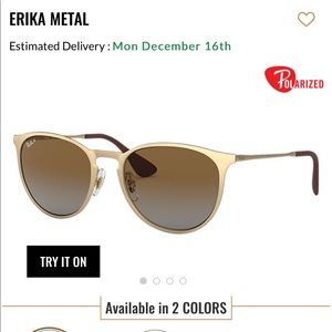Erika metal ray bans gold